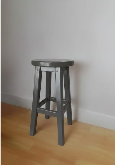 Ahşap Tabure 55 Cm / Arbrestore Antrasit