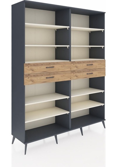 Hyperion Gardrop 10 Raflı 4 Çekmeceli 176x44x221 Antrasit-aytaşı/çam Aytaşı/çam Hyperion Gardrop 10 Raflı 4 Çekmeceli 176x44x221 Antrasit-aytaşı/çam Aytaşı/çam