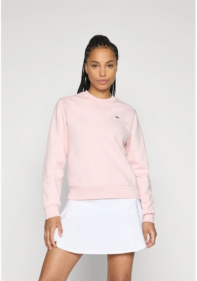 Lacoste Kadın Regular Fit Bisiklet Yaka Sweatshirt Pembe Pudra