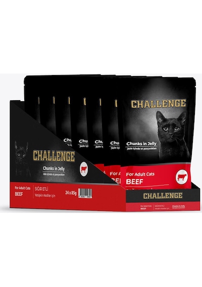 Pouch Challenge Sığır Etli Yaş Kedi Maması 85grx24ad