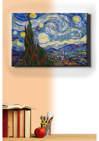 Webstyle Sayılarla Boyama Seti Kasnaklı Yıldızlı Geceler 40 X 50 Cm