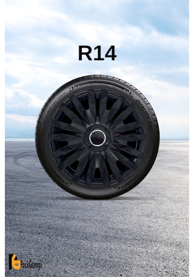 Volkswagen Up Club 14'' İnç Jant Kapağı 4 Adet Siyah S111