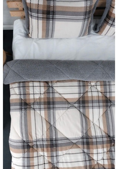 Merinos Comforter Tek Kişilik Yorgan Seti Kahverengi 160x220