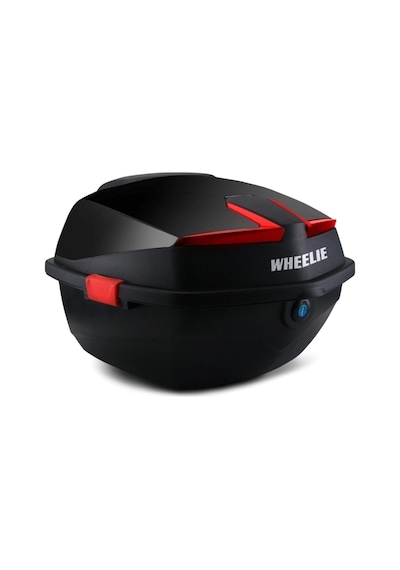 Wheelıe Xt01-b 32 Litre Motosiklet Arka Çanta Siyah Parlak Su Geçirmez Abs Top Case Çift Kilitleme Üniversal Diğer