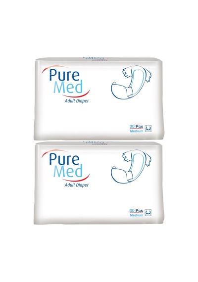 Puremed Yetişkin Bezi Bel Bantlı Tekstil Yüzey M - Orta - 60 Adet