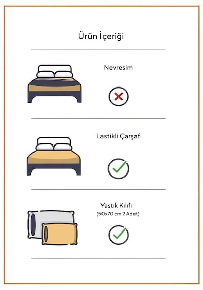 Lastikli Çift Kişilik Otel Tipi Pamuk Saten Nevresim Takımı Orkide Collection Beyaz