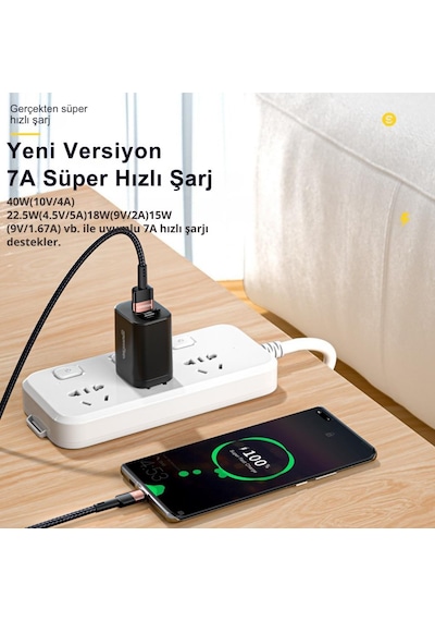 Essager 3 Metre 7a 66w Usb To Type-c Süper Hızlı Şarj Ve Data Kablosu,süper Dayanıklı Akım Ve Isı Korumalı