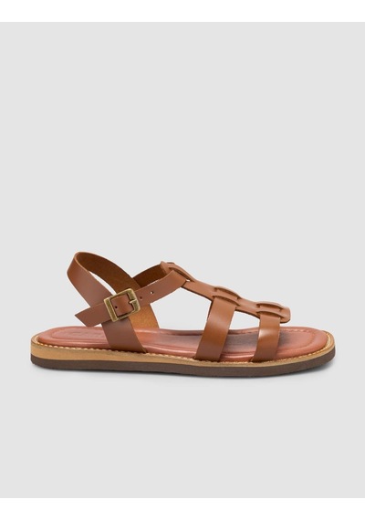 Cabani %100 Hakiki Deri Taba Kadın Sandalet Taba