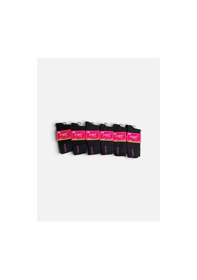 Çega Socks Çega Dikişsiz Kalın Kışlık Termal Çorap Kadın 12'li Siyah Siyah