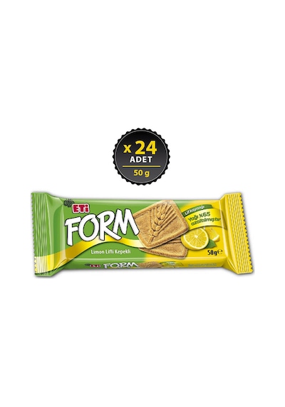 Eti Form Limon Lifli Kepekli Bisküvi 24 x 50 G