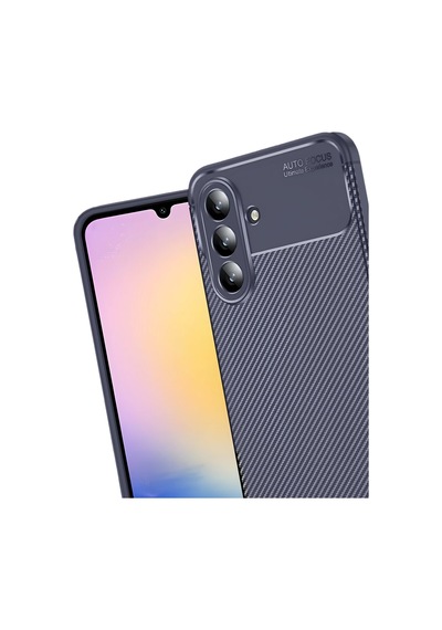 Samsung Galaxy Uyumlu S25 Fe Kılıf Focus Carbon Silikon Kapak Lacivert
