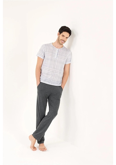 Yeni İnci 3'Lü Erkek Pijama Takım Ekose 826 001