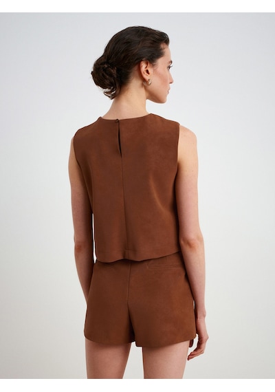 Dilvin 60601 Taş Aksesuarlı Top-camel CAMEL
