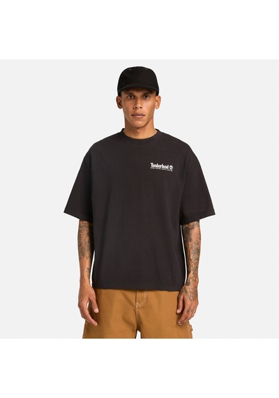Timberland Outdoor Photo Back Graphic Erkek Siyah T-shirt Tb0a5mqr0011 2800282