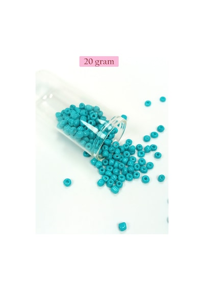 Dökme Cam Kum Boncuk Büyük Boy 6/0 4 Mm - 4 Renk - Toplam 80 Gram - Bnc409
