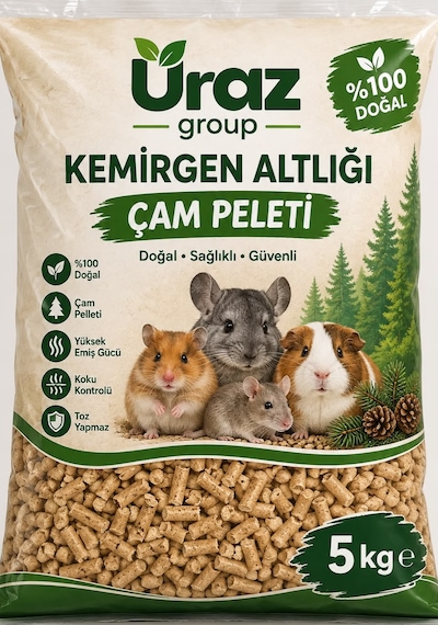 Kemirgen Altlığı 5 Kg %100 Doğal Kemirgen Dostu Doğal Saf Çam Peleti