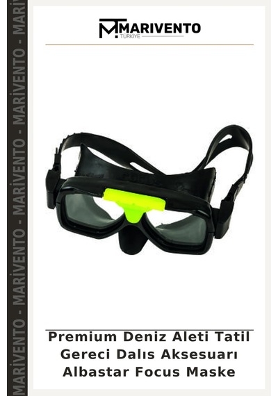 Premium Deniz Aleti Tatil Gereci Dalıs Aksesuarı Albastar Focus Maske Çok Renkli