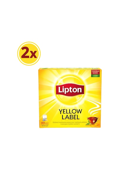Lipton Yellow Label Siyah Süzen Bardak Poşet Çay 100'lü 2 x 320 G