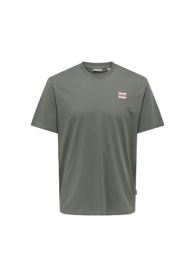 Only & Sons Erkek Yuvarlak Yaka Regular Fit Gri T-shirt - 22033190