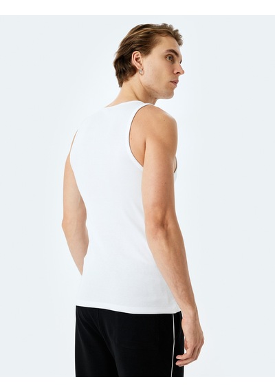 Koton Bisiklet Yaka Slim Fit Kolsuz Basic Atlet Beyaz 5sam30003mk Beyaz