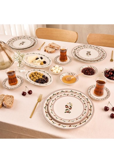 Tr Yıldız Cherry 32 Parça 6 Kişilik Kahvaltı Takımı Genel