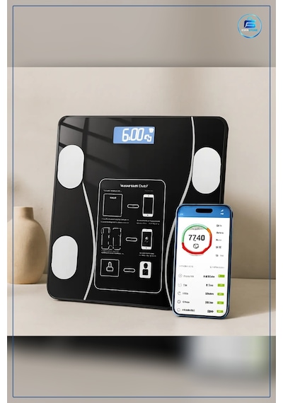 Vücut Analizli Bluetooth Dijital Baskül 180kg/50g Tartı Akıllı Ki