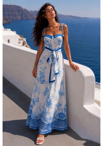 Asprinfashion Keten Dijital Baskılı Maxi Elbise Mavi Beyaz Desenli Bağlama Askılı Yazlık Kadın Elbise Asprinfashion Keten Dijital Baskılı Maxi Elbise Mavi Beyaz Desenli Bağlama Askılı Yazlık Kadın Elbise