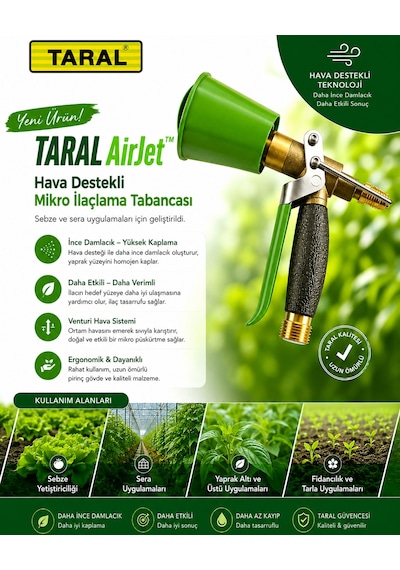 Taral Airjet Hava Destekli Mikro İlaçlama Tabancası