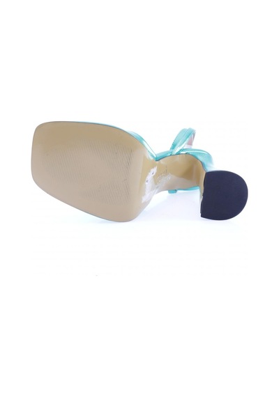 Dgn 3587-23y Kadin Kristal Kalin Bantli Kalin Topuklu Sandalet 3587-2271-R13776 Yeşil