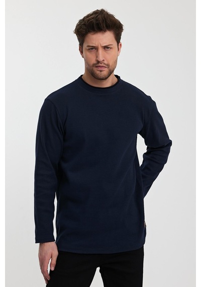 Alexandergardı Bisiklet Yaka Garnili Sweatshirt E22-72300 001