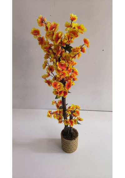 Rüzgar Yapay Çiçekçilik 100 Cm Sarı Sakura Ağacı Sari