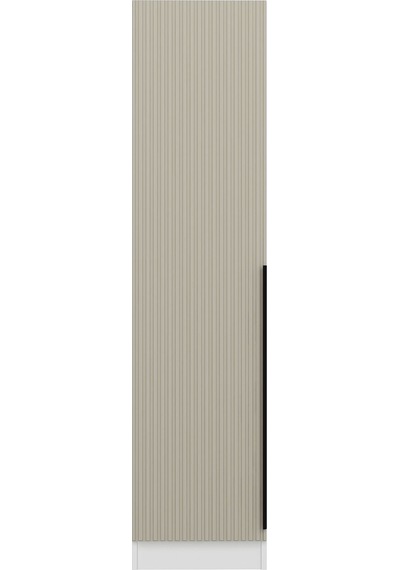 Minar Kale 1 Kapaklı Dolap Çizgili Mebran 210cm - Beyaz/kumtaşı - Askılıklı Çok Renkli Minar Kale 1 Kapaklı Dolap Çizgili Mebran 210cm - Beyaz/kumtaşı - Askılıklı Çok Renkli