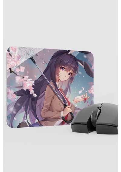 Bunny Girl Senpai Anime V4 - 22x18 Gaming Kauçuk Kaymaz Taban Mouse Pad Fare Altlığı