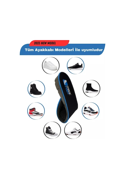Magicfoot Unisex +3 Cm Boy Uzatıcı Gizli Topuk Yükseltici Geliştirilmiş Tabanlık