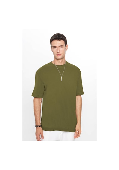 Tudors Unisex Oversize Geniş Kesim %100 Pamuk Yumuşak Dokulu Basic Bisiklet Yaka Haki Tişört-35183 Haki Tudors Unisex Oversize Geniş Kesim %100 Pamuk Yumuşak Dokulu Basic Bisiklet Yaka Haki Tişört-35183 Haki