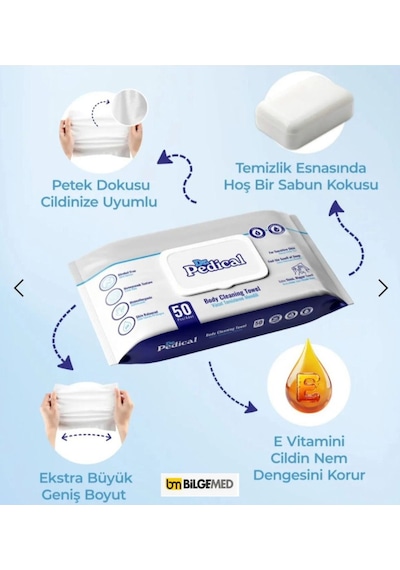 Dr.pedical Vücut Temizleme Havlusu 50'li 12 Paket