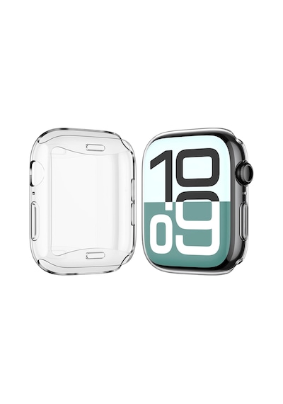 Forzacase Apple Uyumlu Watch  11 46mm İle   Önü Kapalı Ekran Korumalı Şeffaf Silikon Kılıf - Fc010