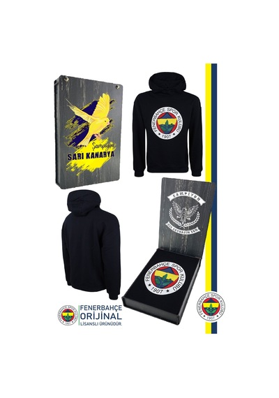 Fenerium Fenerbahçe Logolu Lacivert Kapüşonlu Sweat Kutulu 061 Lacivert