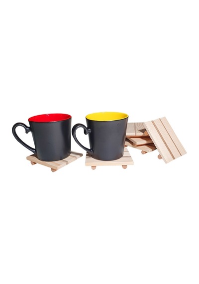 Doğal ahşap Bardak altlığı fincan altlığı çay tabağı (6lı set) Ahşap