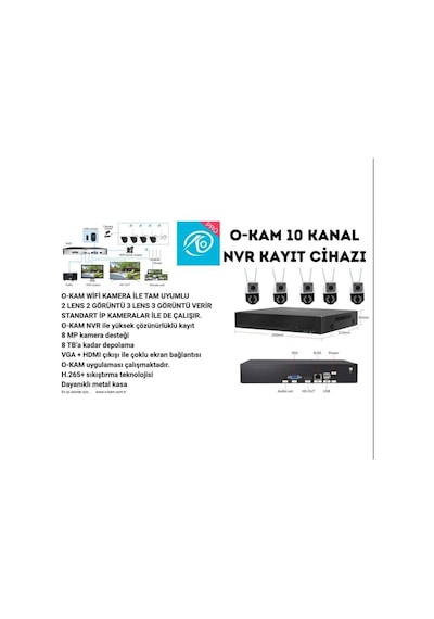 Ztech Zr-4010 Kayıt Cihazı 10 Kanal Nvr 4k Okam Uygulama Onvif 2lens Destekli
