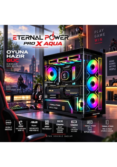 Eternal Power Amd Ryzen 7 9800x3d - Asus Proart Geforce Rtx 4080 16gb Oc - 32gb Ddr5 Ram - 1tb Nvme M.2 Ssd - Msı Mag Coreliquid 360mm Sıvı Soğutma Hazır Oyuncu Ve İş İstasyonu Bilgisayarı Eternal Power Amd Ryzen 7 9800x3d - Asus Proart Geforce Rtx 4080 16gb Oc - 32gb Ddr5 Ram - 1tb Nvme M.2 Ssd - Msı Mag Coreliquid 360mm Sıvı Soğutma Hazır Oyuncu Ve İş İstasyonu Bilgisayarı