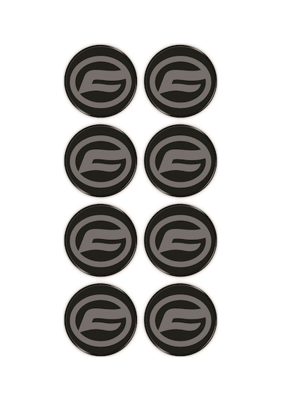 Cf Moto Logo 8'Li Koruma Takozu 3D Sticker Etiket Siyah Gri