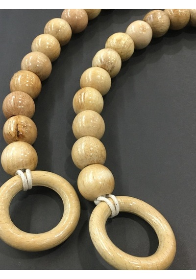 Karantuhafiye Çanta Sapı Ahşap Boncuklu Ahşap Rengi Ahşap Rengi Çok Renkli
