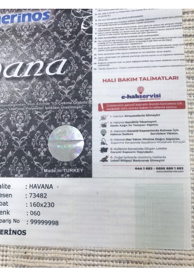 Merinos Halı Havana 73482 060 Serisi Salon Oturma Yatak Odası Halısı Krem