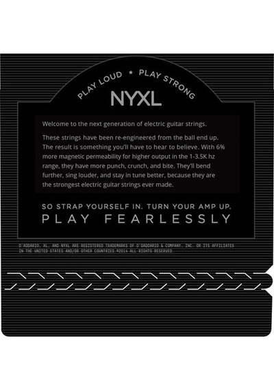 D'addario Nyxl1052 Nickel Wound Electric Guitar Strings. Light To