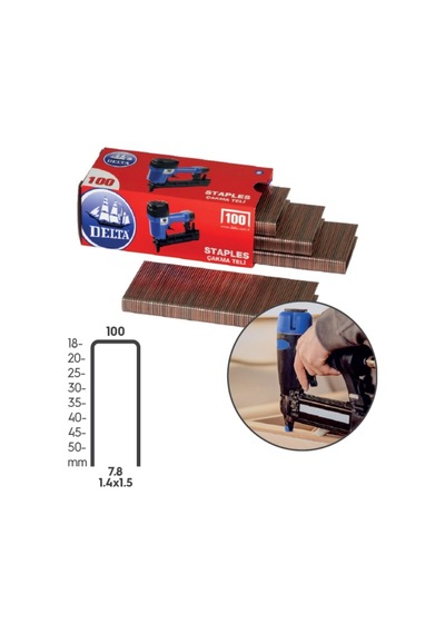 Delta Zımba Teli 100/25 (1 Paket=600 Adet)