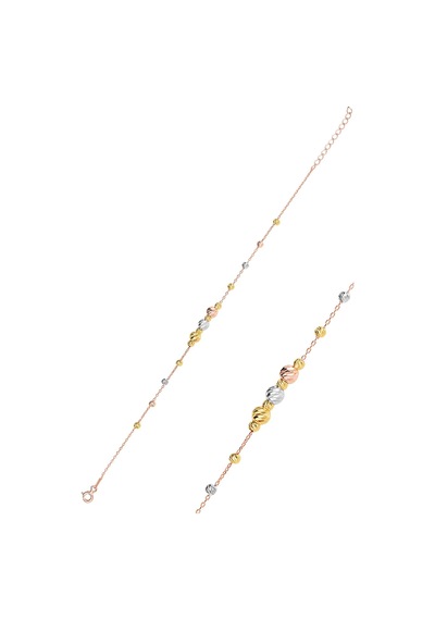 Gümüş Altın Yaldızlı, Rodaj Ve Rose Renkli Dorissa Dorica Bilekli N11.14036