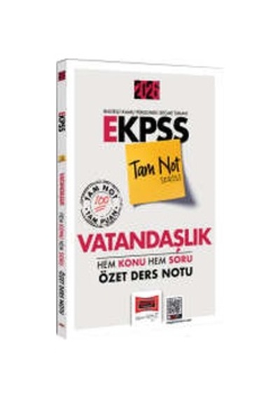 Yargı Yayınları 2026 E-kpss Tam Not Serisi Vatandaşlık Hem Konu Hem Soru Özet Ders Notu