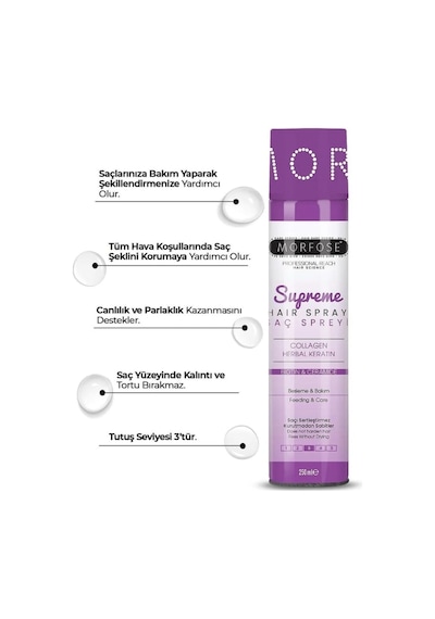 Morfose Supreme Saç Spreyi 250ml