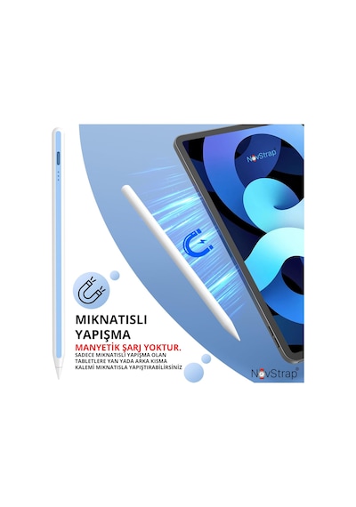 Novstrap Lenovo Tab 10l/nxtpaper/10/10s/7l/7 Lite/tabmax İle Uyumlu Dokunmatik Tablet Kalemi 3.nesil Stylus Pencil